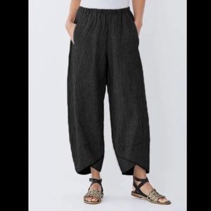 Black linen pants